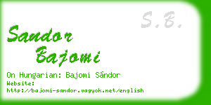sandor bajomi business card