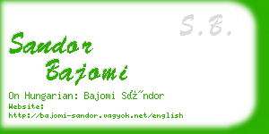 sandor bajomi business card